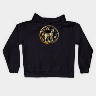 Just a Golden Cat Coin Ornament Kids Hoodie